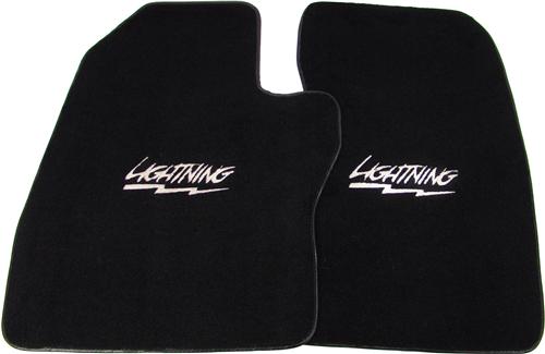 1993-95 Ford Lightning Black Floor Mats with Lightning Logo