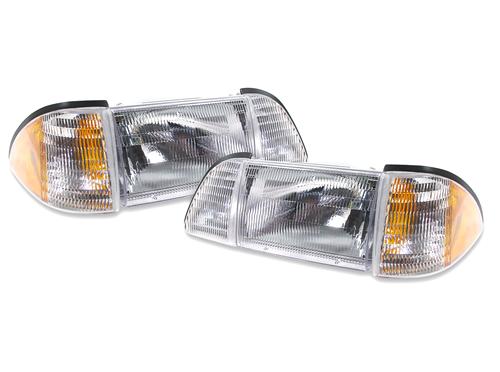 1987-93 Mustang Economy Headlight Kit with Amber Sidemarkers