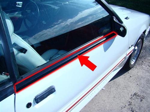 1987-93 Mustang Outer Door Belt Molding Pair