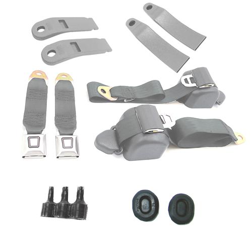 Mustang Front Seatbelt Kit Dark Opal Gray (1993)
