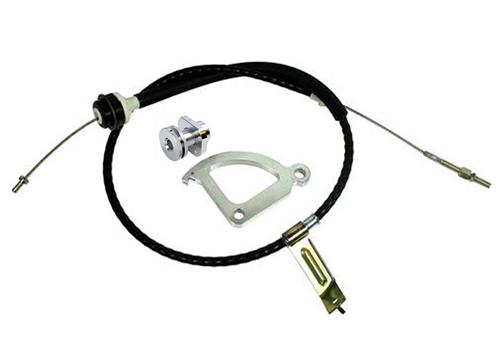 1982-95 Mustang 5.0L Adjustable Clutch Cable Kit, Also Fits 94-04 Mustang 3.8L V6