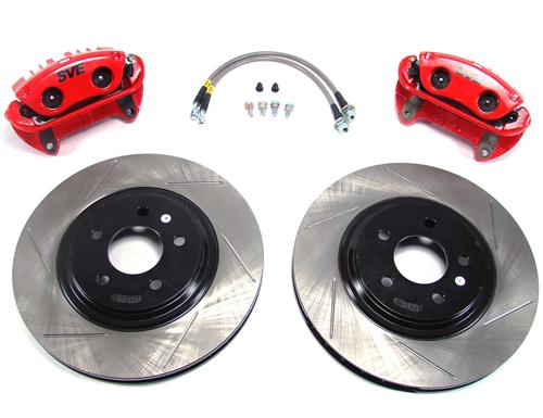 1994-04 Mustang Red SVE 13" Cobra Style Front Brake Kit