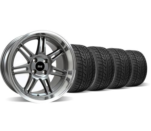 1979-93  Mustang Anthracite Anniversary Deep Dish Wheel & Tire Nitto Tire Kit - 17X9/10